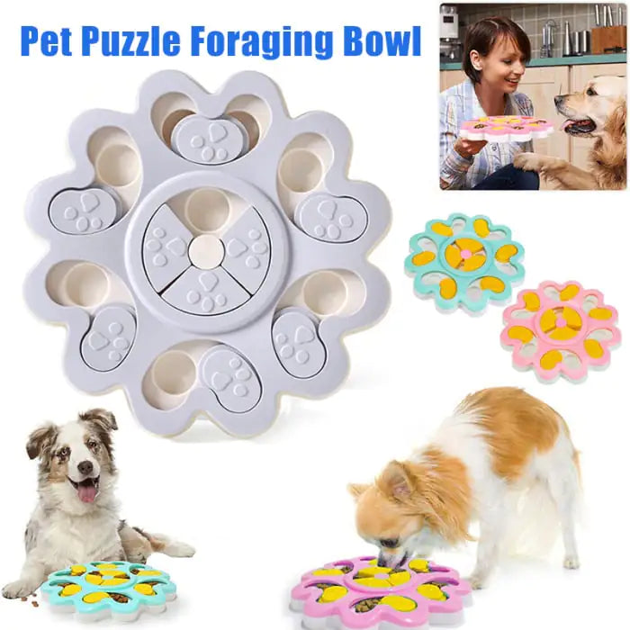 Smart Puzzle Dog Food Feeder Bowl for Puppy Training
