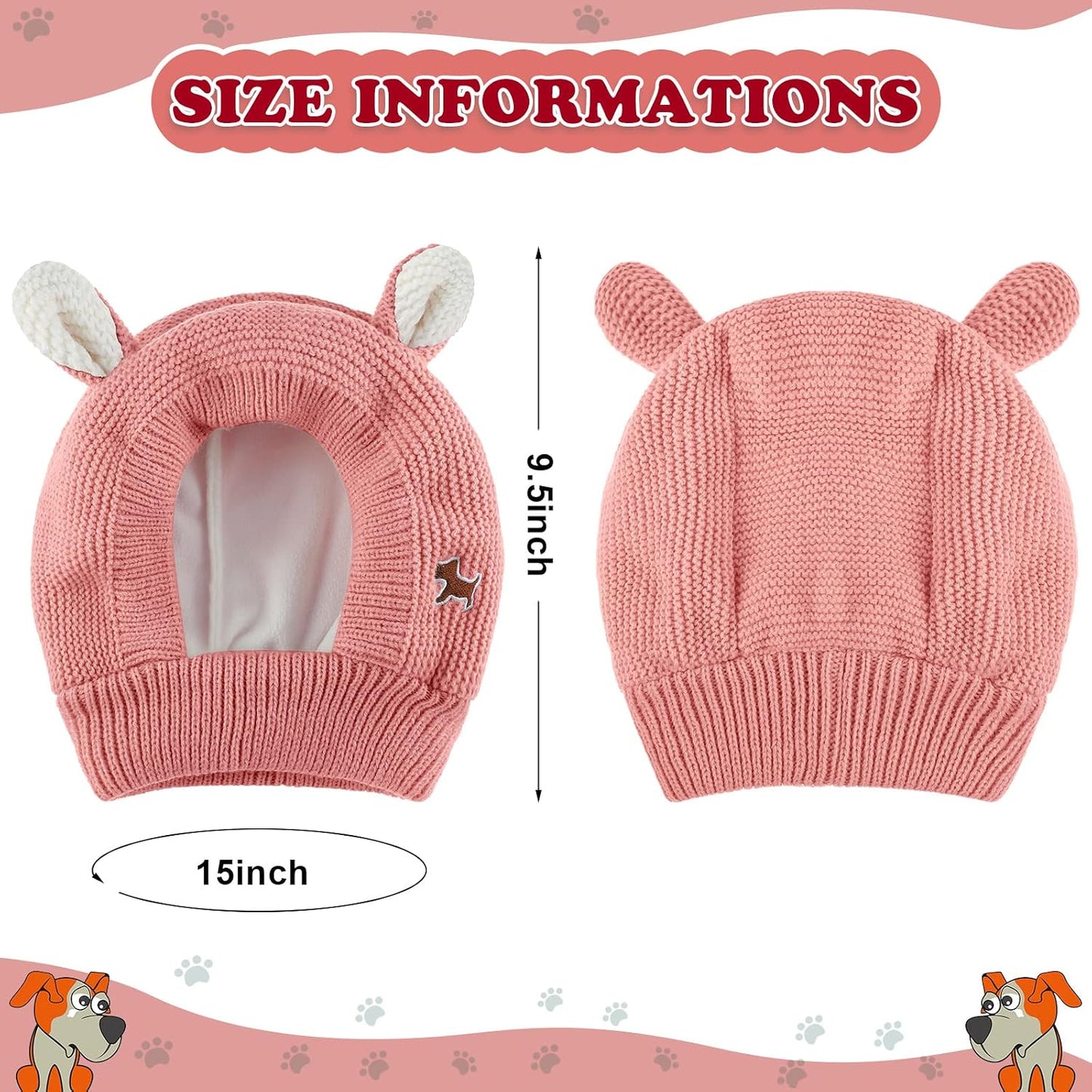 Knitted Comfort Ear Hood for Dogs
