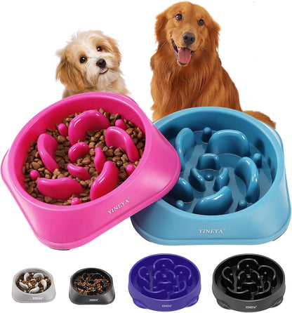 Anti-Choking Slow Feeder Dog Bowls Small Size Dog, Slow Feeder Cat Bowl, Supplies and Puzzle for Pet