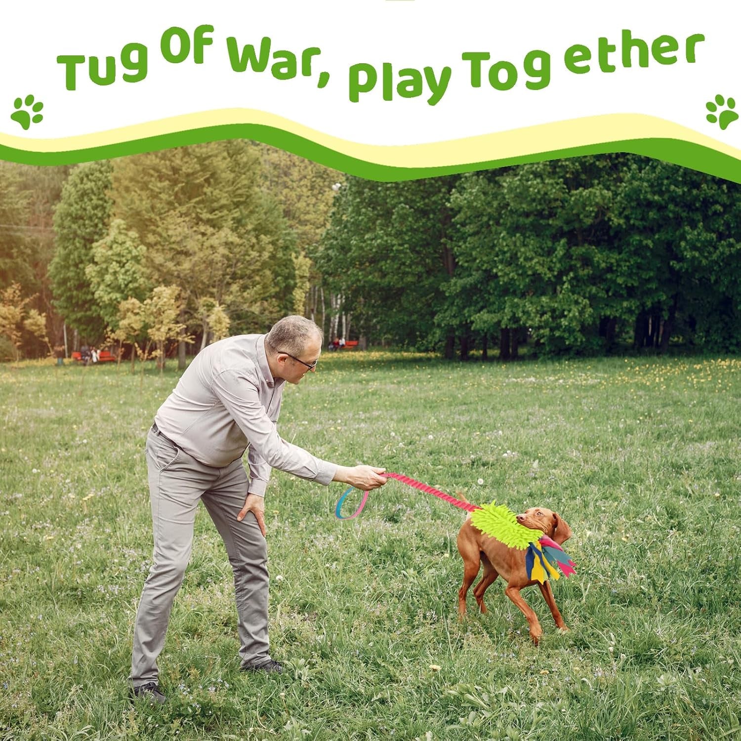 Dog Tug Toys - Aggressive Chewer Rope Toy for Large Dogs