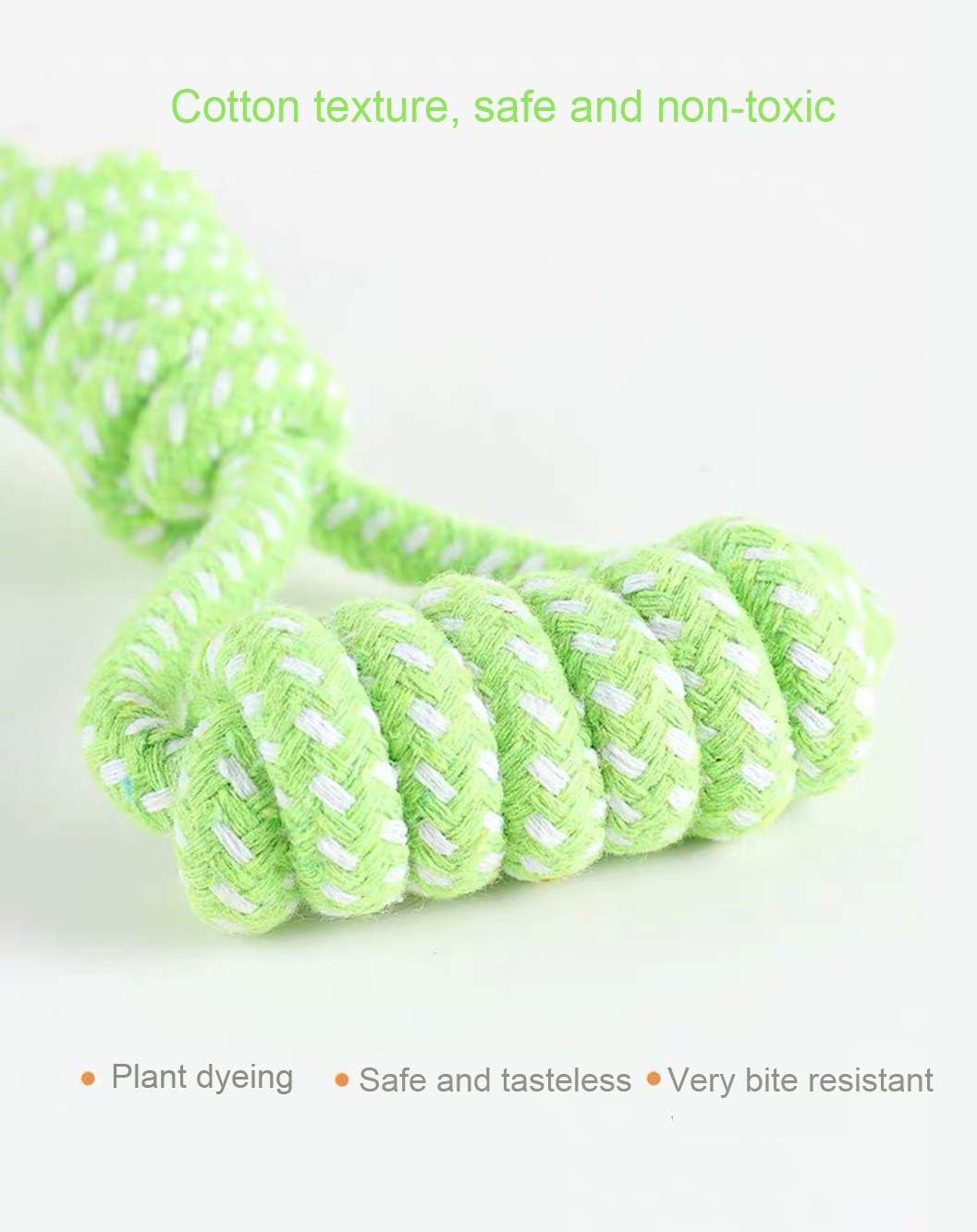 Dog Toy Interactive Chewing Rope Ball Toys Natural Cotton Washable Durable Tug of War for Small Medium Dogs Puppies Training Playing Teeth Cleaning (Drop Ball)