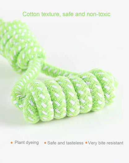 Dog Toy Interactive Chewing Rope Ball Toys Natural Cotton Washable Durable Tug of War for Small Medium Dogs Puppies Training Playing Teeth Cleaning (Drop Ball)