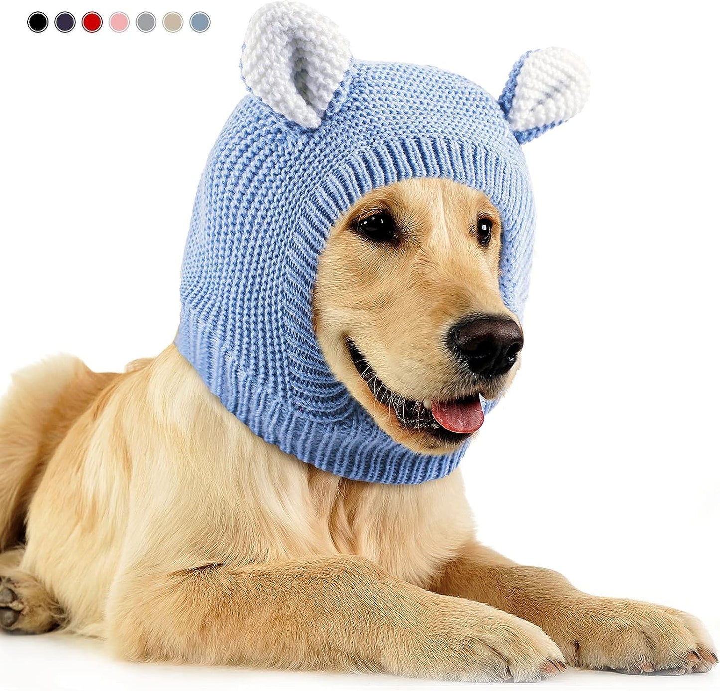 Knitted Comfort Ear Hood for Dogs