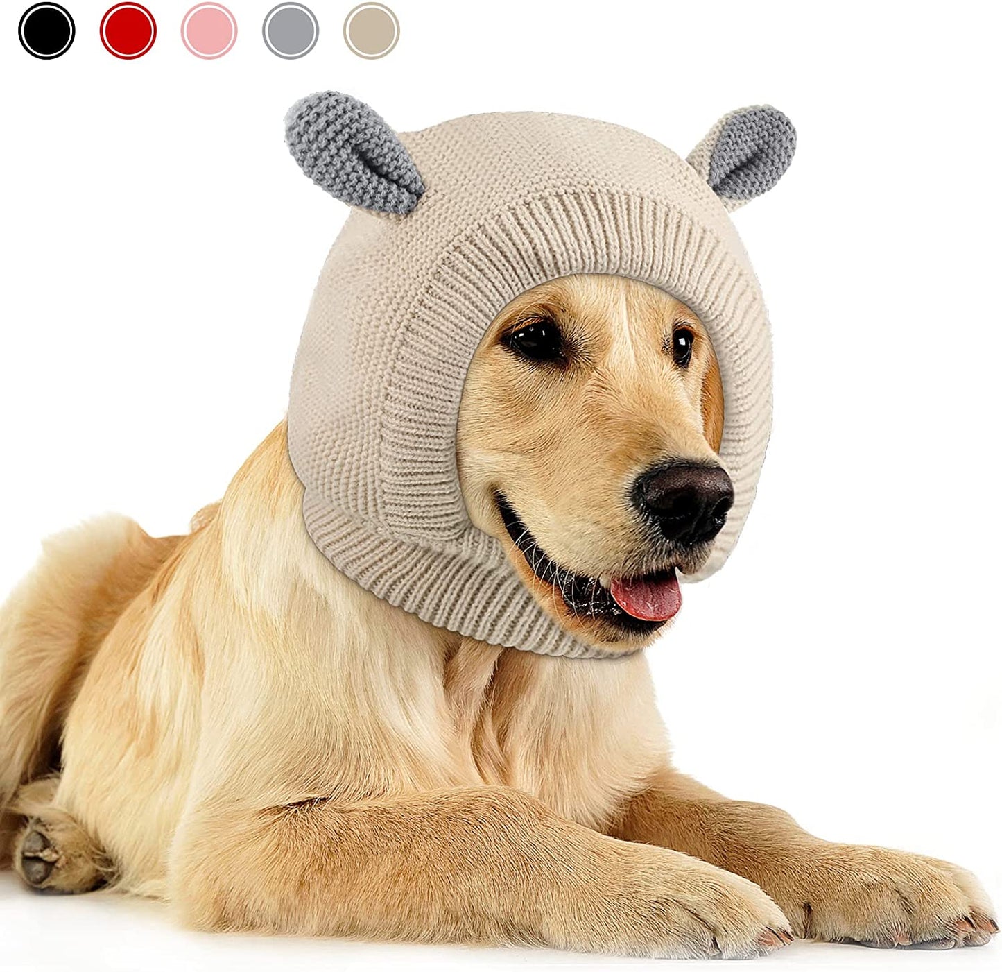 Knitted Comfort Ear Hood for Dogs