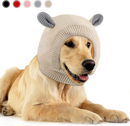 Knitted Comfort Ear Hood for Dogs