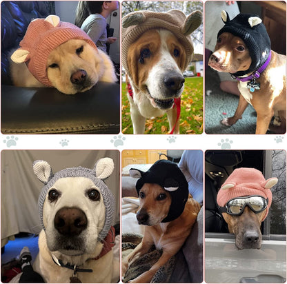 Knitted Comfort Ear Hood for Dogs