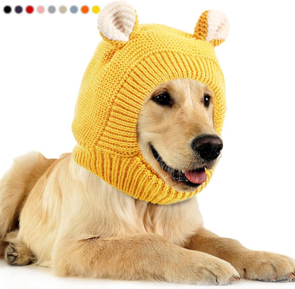 Knitted Comfort Ear Hood for Dogs