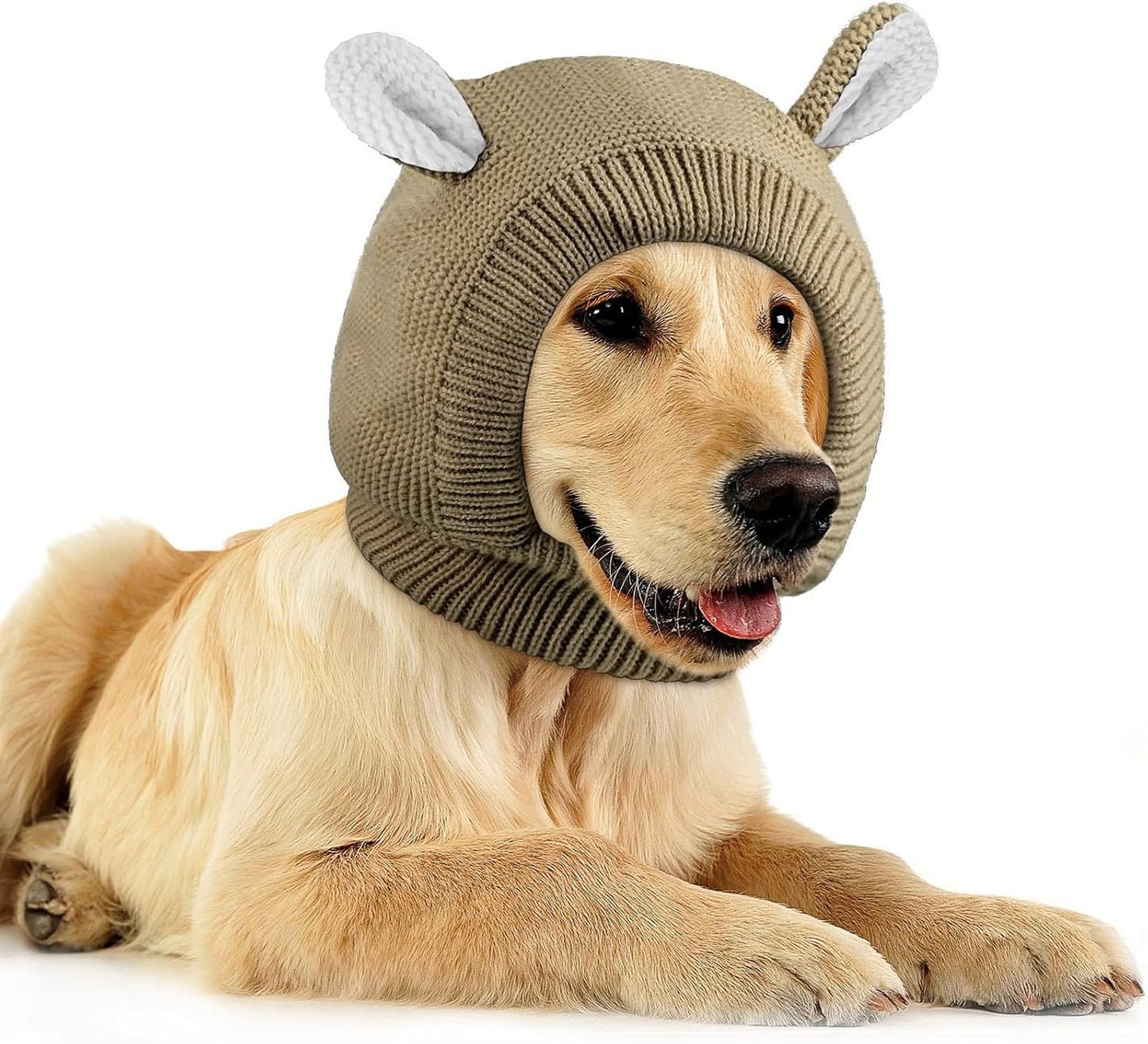Knitted Comfort Ear Hood for Dogs