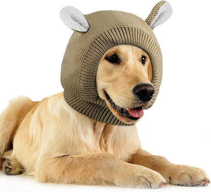 Knitted Comfort Ear Hood for Dogs