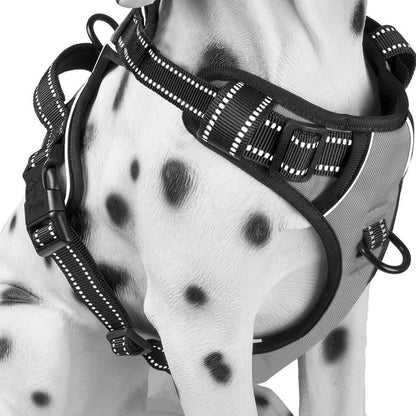 No Pull Dog Harness Medium, Reflective Vest with Front Clip & Handle