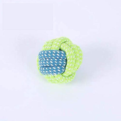 Dog Toy Interactive Chewing Rope Ball Toys Natural Cotton Washable Durable Tug of War for Small Medium Dogs Puppies Training Playing Teeth Cleaning (Drop Ball)