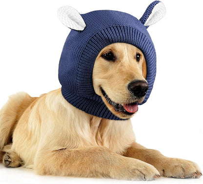Knitted Comfort Ear Hood for Dogs
