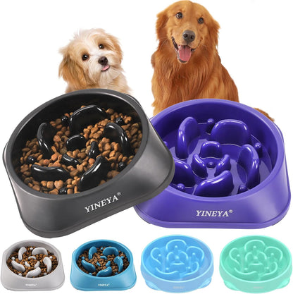 Anti-Choking Slow Feeder Dog Bowls Small Size Dog, Slow Feeder Cat Bowl, Supplies and Puzzle for Pet