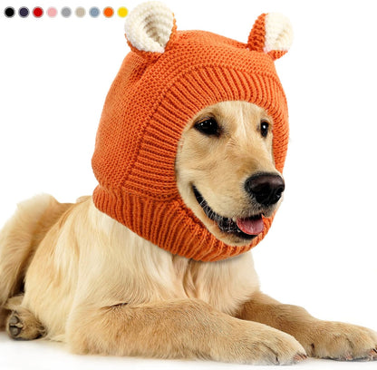 Knitted Comfort Ear Hood for Dogs