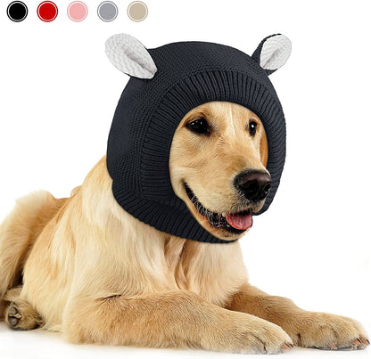 Knitted Comfort Ear Hood for Dogs