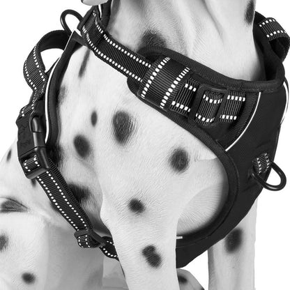No Pull Dog Harness Medium, Reflective Vest with Front Clip & Handle
