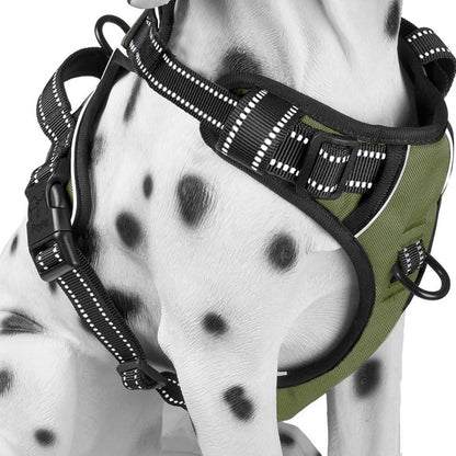No Pull Dog Harness Medium, Reflective Vest with Front Clip & Handle