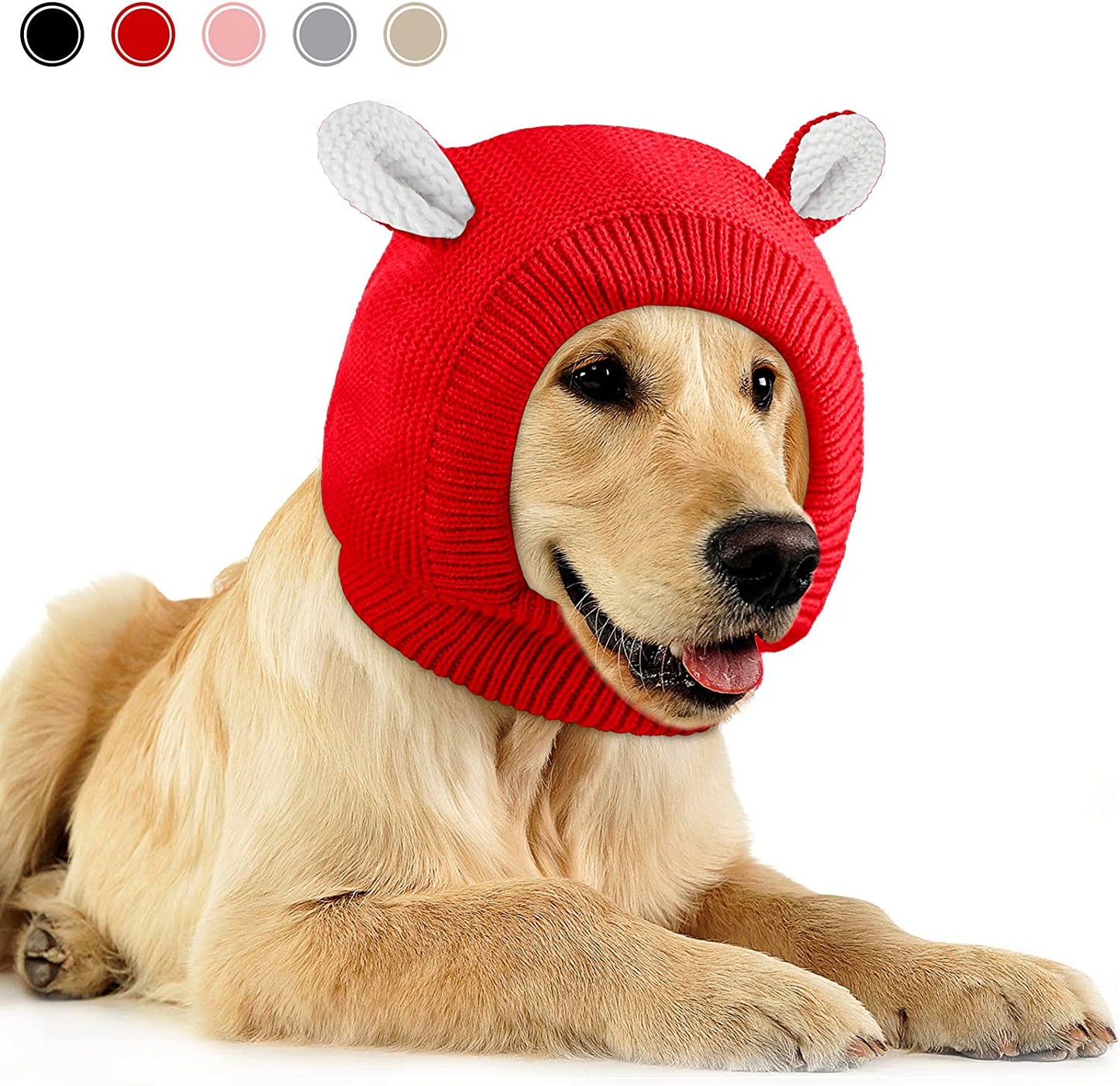 Knitted Comfort Ear Hood for Dogs