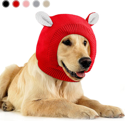 Knitted Comfort Ear Hood for Dogs