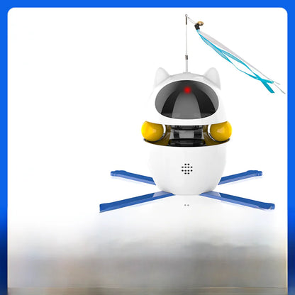 Smart Electric Cat Toy with Laser and Rotating Base