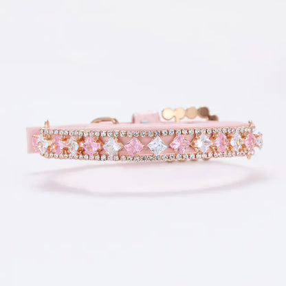 Adjustable Pearl Cat and Dog Collar with Traction Rope