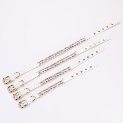 Adjustable Pearl Cat and Dog Collar with Traction Rope