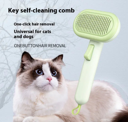 One-Click Pet Hair Remover & Dematting Comb
