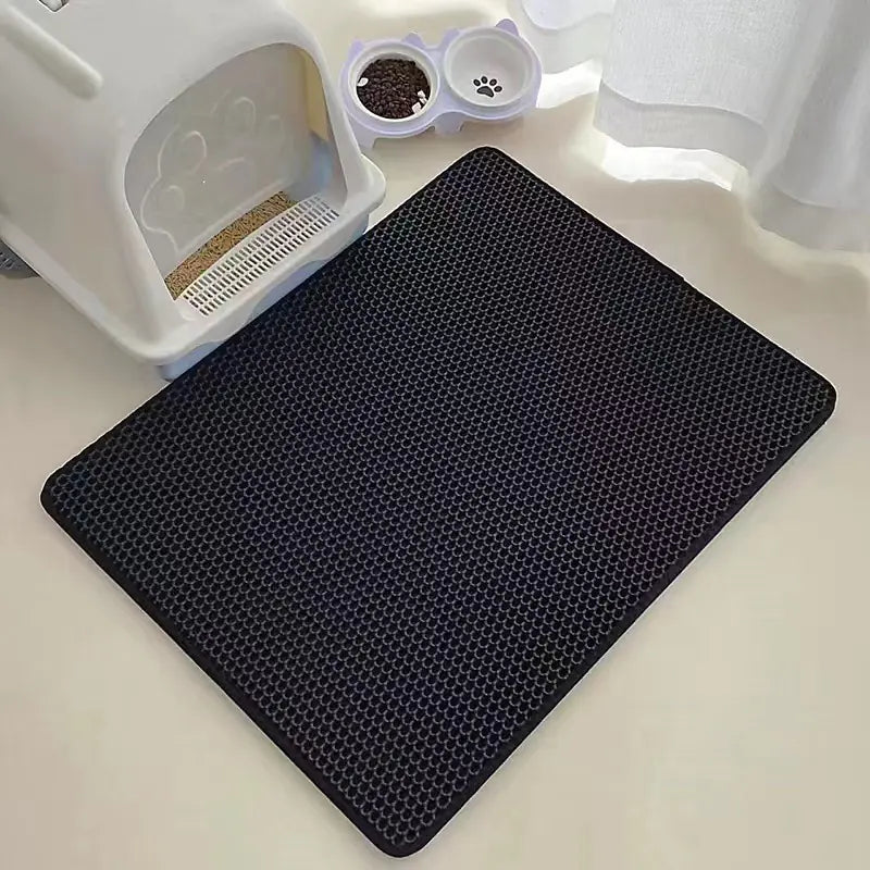Double Layer EVA Non-Slip Cat Litter Mat for Pets