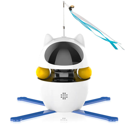 Smart Electric Cat Toy with Laser and Rotating Base