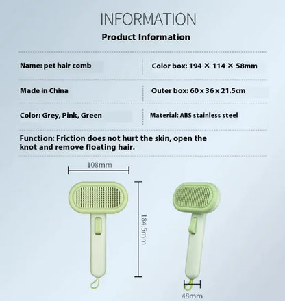One-Click Pet Hair Remover & Dematting Comb