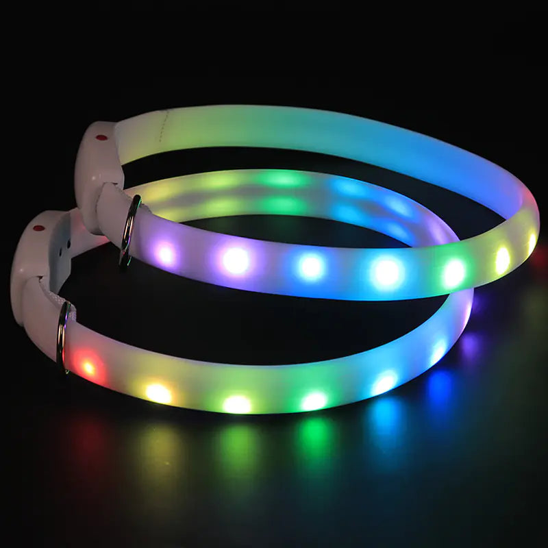 Luminous LED Dog Collar with Horse Running Design