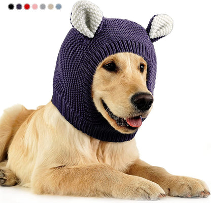 Knitted Comfort Ear Hood for Dogs