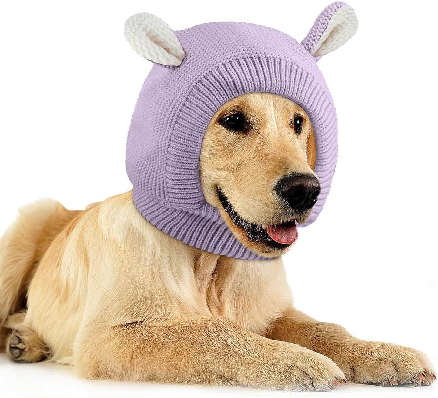 Knitted Comfort Ear Hood for Dogs