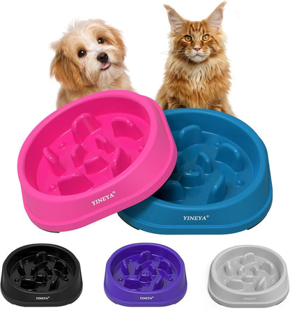 Anti-Choking Slow Feeder Dog Bowls Small Size Dog, Slow Feeder Cat Bowl, Supplies and Puzzle for Pet
