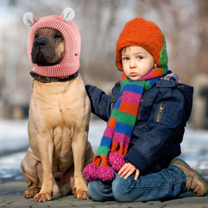 Knitted Comfort Ear Hood for Dogs