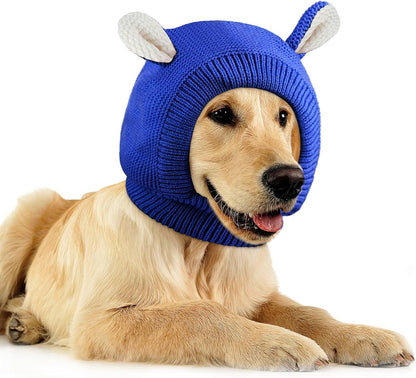 Knitted Comfort Ear Hood for Dogs