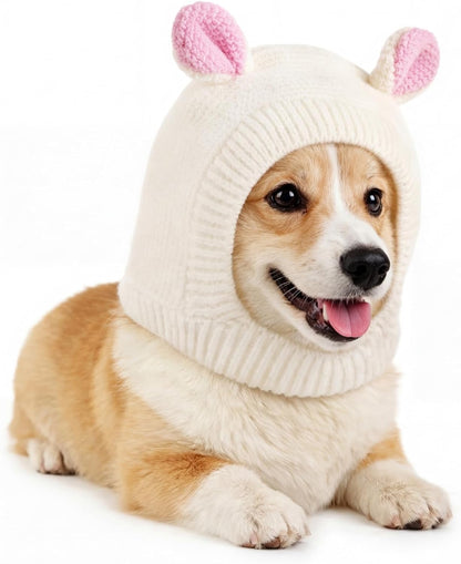 Knitted Comfort Ear Hood for Dogs
