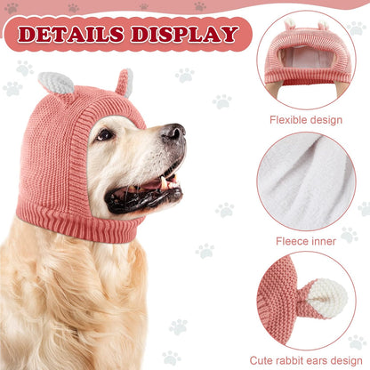 Knitted Comfort Ear Hood for Dogs