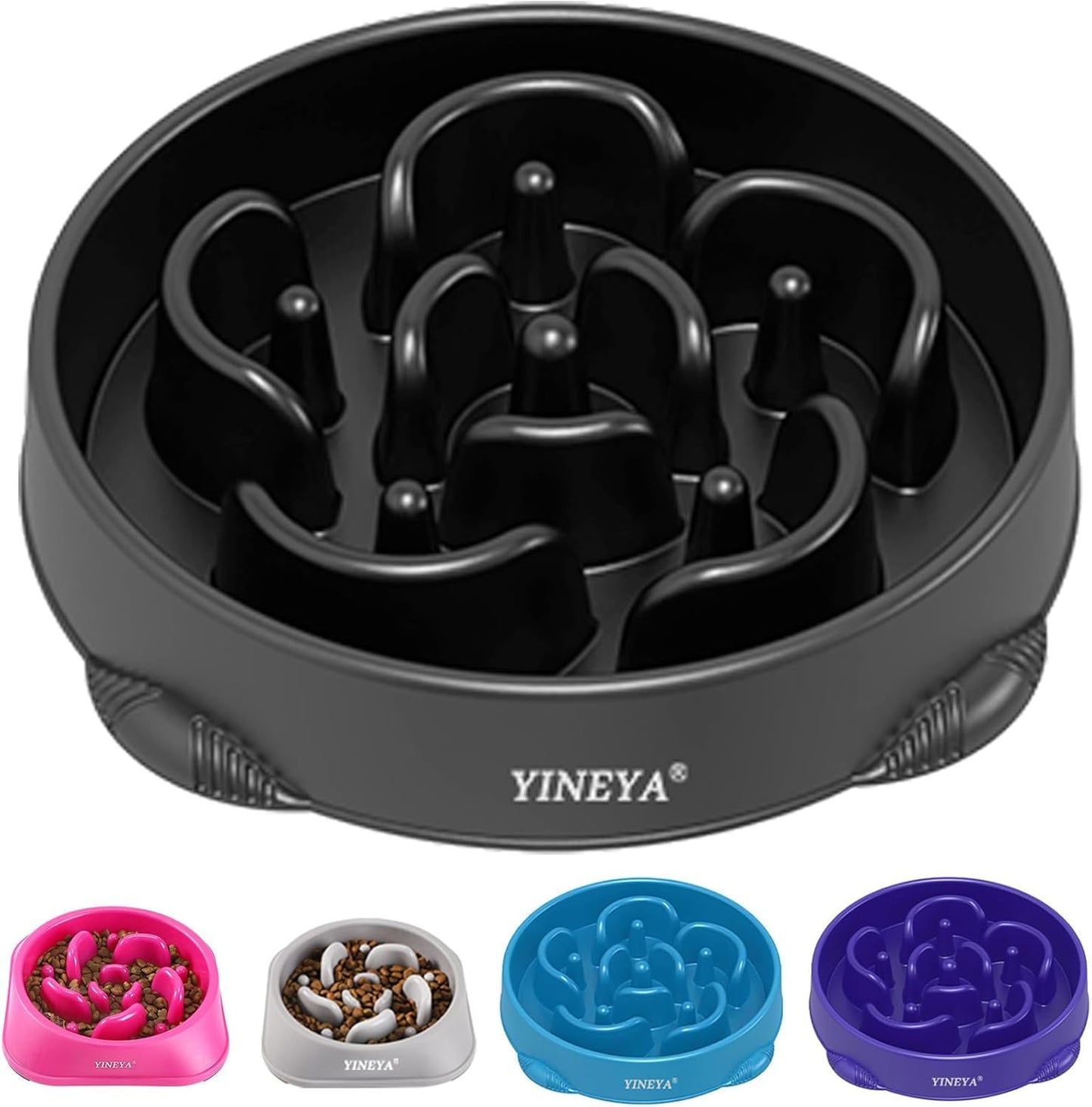 Anti-Choking Slow Feeder Dog Bowls Small Size Dog, Slow Feeder Cat Bowl, Supplies and Puzzle for Pet
