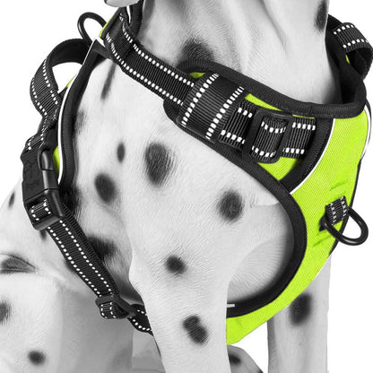 No Pull Dog Harness Medium, Reflective Vest with Front Clip & Handle