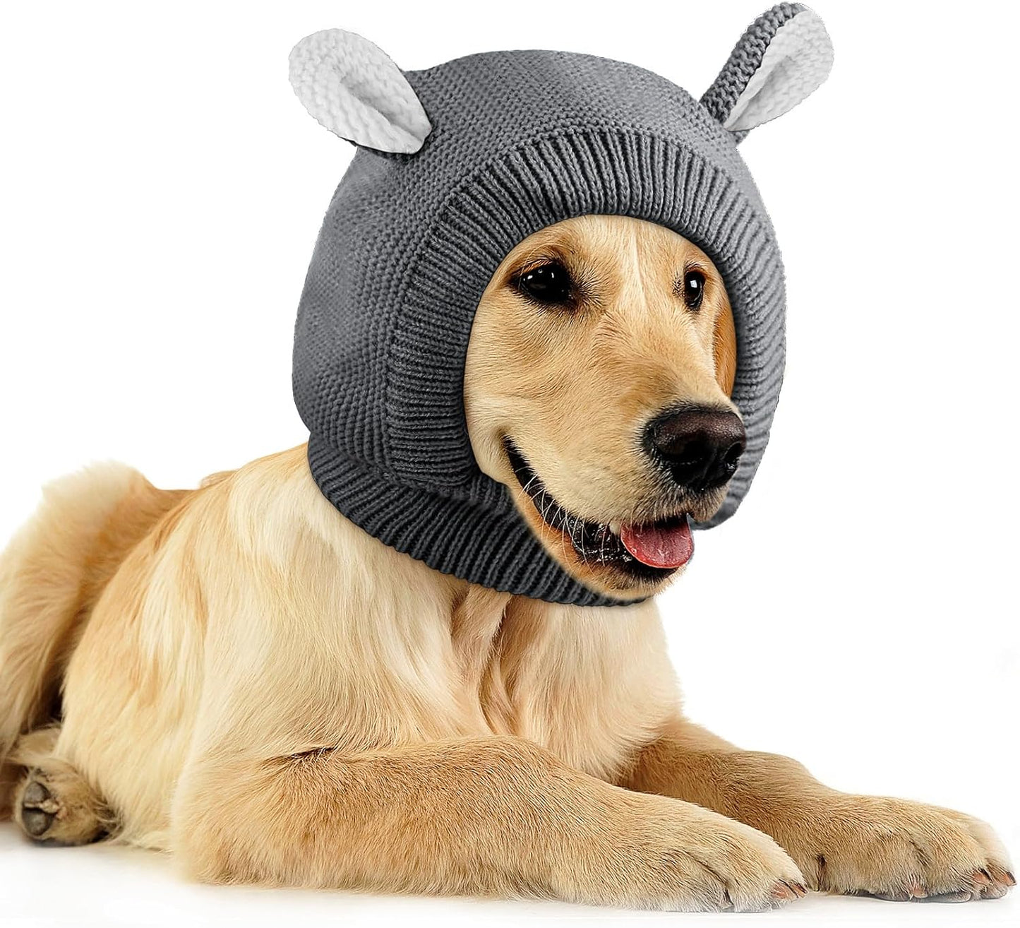 Knitted Comfort Ear Hood for Dogs
