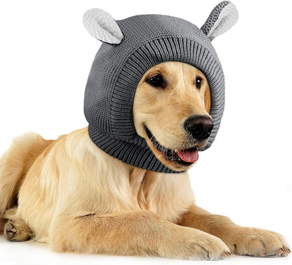 Knitted Comfort Ear Hood for Dogs