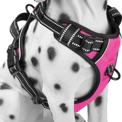 No Pull Dog Harness Medium, Reflective Vest with Front Clip & Handle