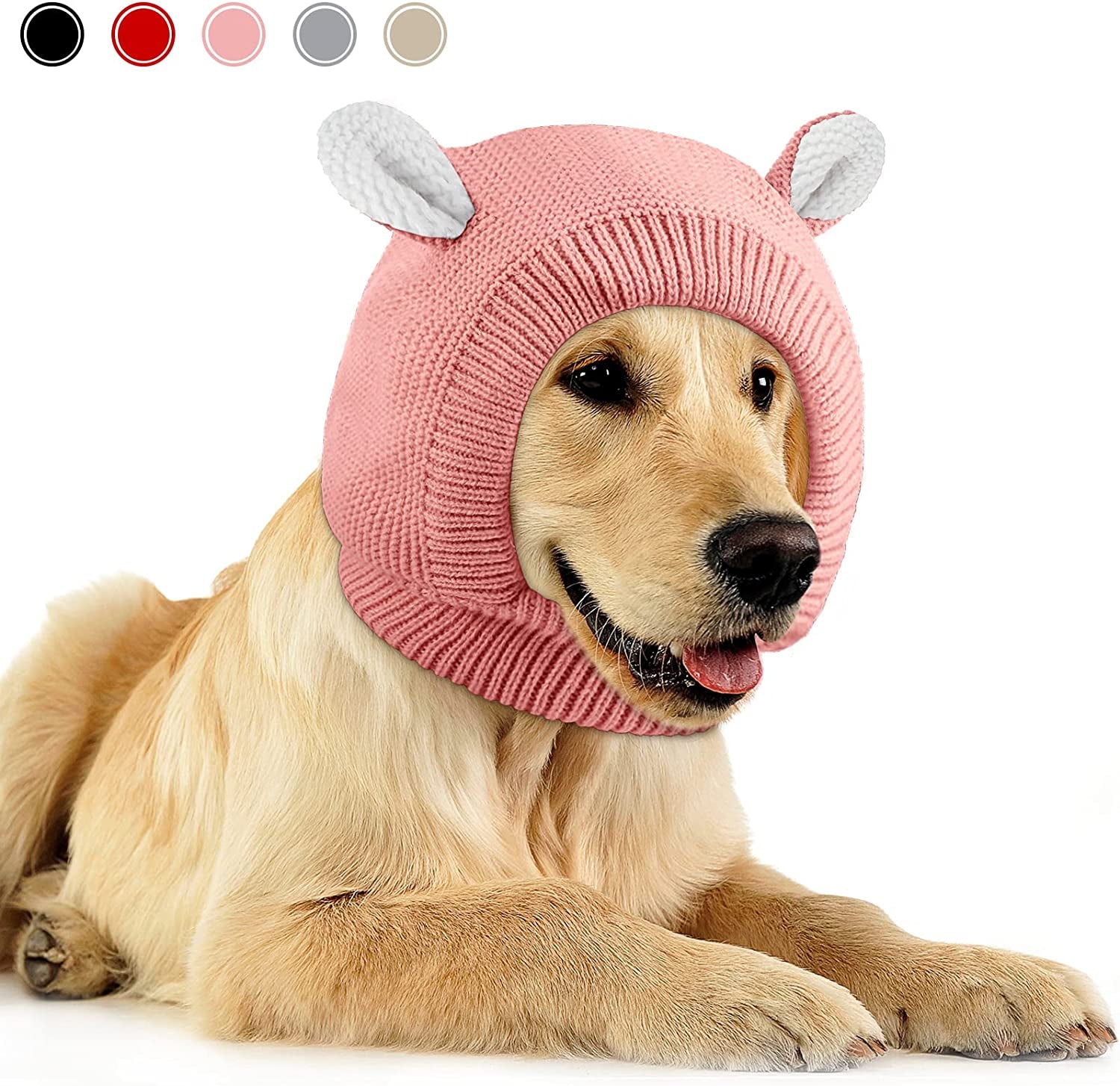 Knitted Comfort Ear Hood for Dogs