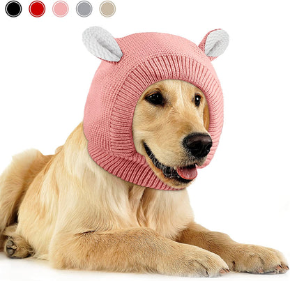 Knitted Comfort Ear Hood for Dogs