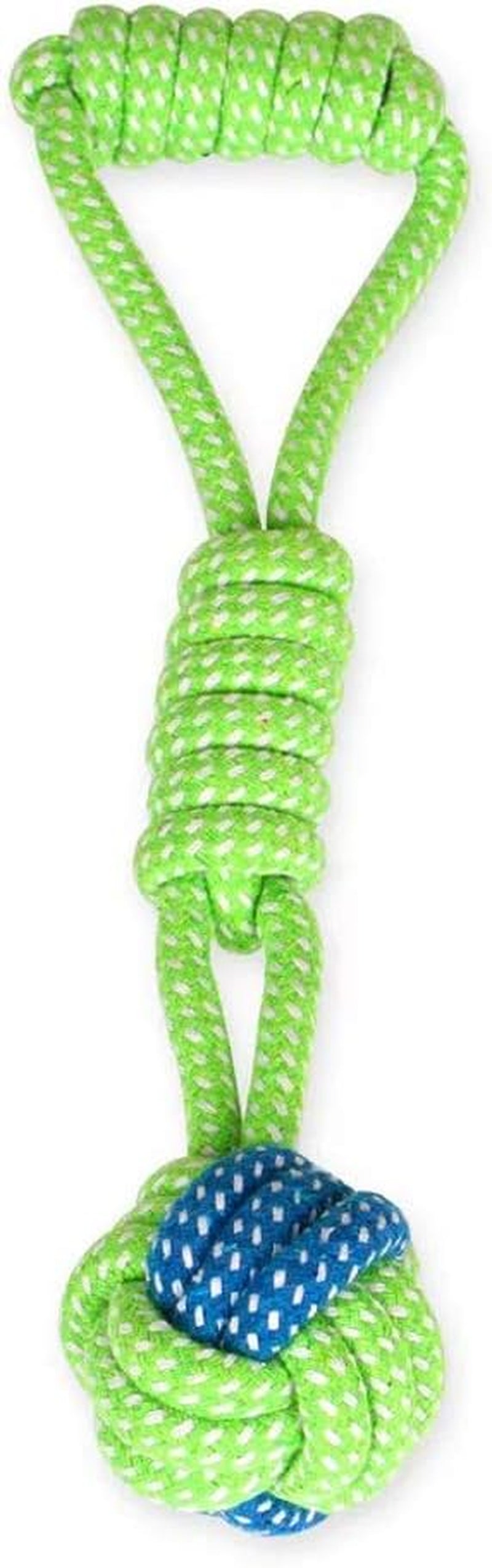 Dog Toy Interactive Chewing Rope Ball Toys Natural Cotton Washable Durable Tug of War for Small Medium Dogs Puppies Training Playing Teeth Cleaning (Drop Ball)
