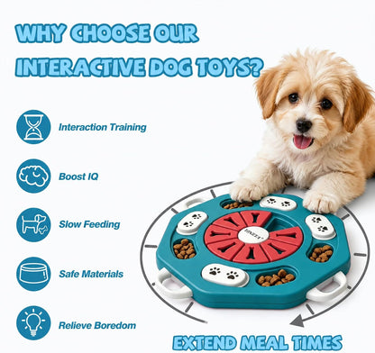 Dog Puzzle Toy, Enrichment Toys for Dogs Training IQ & Treat Brain Games, Dog Toys to Keep Them Busy, Mental Stimulation for Dogs, Puppy Toy for Treat Dispensing, Puzzle for Small, Medium, Cats