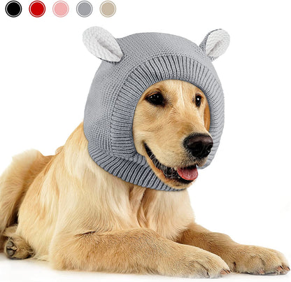 Knitted Comfort Ear Hood for Dogs