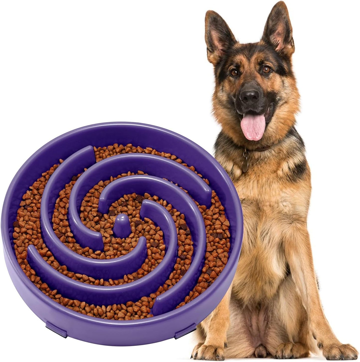 Slow Feeder Dogs Bowl for Large Medium Dogs,Anti-Gulping Pet Slower Food Feeding Bowls Stop Bloat,Preventing Choking
