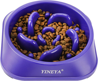 Anti-Choking Slow Feeder Dog Bowls Small Size Dog, Slow Feeder Cat Bowl, Supplies and Puzzle for Pet